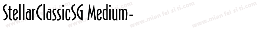 StellarClassicSG Medium字体转换